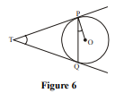 In Figure-6, two tangents TP and TQ are drawn to a circle with centre O from an external point